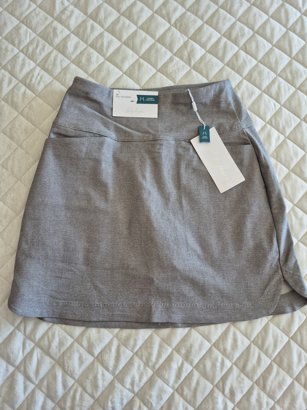 Lady Hagen Heather Gray Mini Skort - Gray